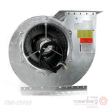 Rosenberg centrifugal AC Fan, Double inlet. DRAD 251-4 L (Models: C90-25163) VOLTAGE: 208/230D/380/460Y