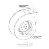 ECOFIT Centrifugal AC Blower Fan. Size: 2GREu15 120x62R (Model E01-A4)