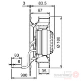ECOFIT Backward-curved AC Fan, 2RREu15 180x35R (Model C45-A4).