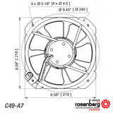 ECOFIT Axial AC Fan, 2VGCu25 200V (Model C49-A7)