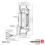 ECOFIT Backward curved centrifugal AC fan (D09-A4 / 2RREu15 192x40R (115V)