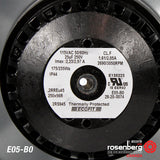 ECOFIT Backward curved centrifugal AC fan with aluminum impeller (E05-B0 / 2RREu45 250x56R (115V)