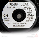 ECOFIT Backward-curved AC Fan, 2RREuB3 180x35R (Model H25-A3)