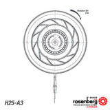 ECOFIT Backward-curved AC Fan, 2RREuB3 180x35R (Model H25-A3)