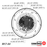 ECOFIT Backward-curved EC Fan / energy-saving ECM fan, RREuG9 192x40R (Model M17-A4)