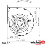 ECOFIT Centrifugal AC Blower. 4GDSu25 146x180L (Model C50-A7)