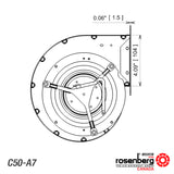ECOFIT Centrifugal AC Blower. 4GDSu25 146x180L (Model C50-A7)