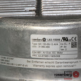 Rosenberg Plug EC / ECM fan with backward-curved impeller. GKHR 355-CIB.112.6FF IE (Model N86-35801)