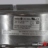 Name plate/specs for Rosenberg's EC-Plug Fan with backward curved impeller. (ECM). Type: GKHR 560-CIB.180.6IF IE. Article-No.: N86-56300