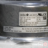 Rosenberg Plug EC / ECM fan with backward-curved impeller. GKHR 450-CIE.136.6FF (Model N42-45004)