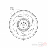ECOFIT Backward-curved AC Fan, 2RREu25 220x43R (Model  U24-C4)