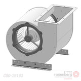 Rosenberg centrifugal AC Fan, Double inlet. DRAD 251-4 L (Models: C90-25163) VOLTAGE: 208/230D/380/460Y