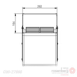 Rosenberg centrifugal AC Fan, Double inlet. DRAD 279-4K (Models C90-27966 / C90-27967)