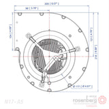 ECOFIT Centrifugal EC Fan/energy-saving ECM fan, GDSuG9 146x188R (Model N17-A5)