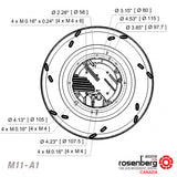 OEM Backward curved centrifugal EC(ECM) fan with Plastic impeller (M11-A1 / RREuG9 220x45R)
