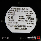 ECOFIT Backward curved centrifugal EC (ECM) fan (M12-A0 / RREuG9 225x63R)