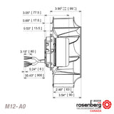 ECOFIT Backward curved centrifugal EC (ECM) fan (M12-A0 / RREuG9 225x63R)