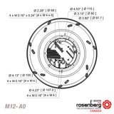 ECOFIT Backward curved centrifugal EC (ECM) fan (M12-A0 / RREuG9 225x63R)