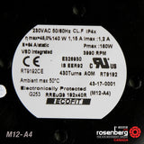 ECOFIT Backward-curved centrifugal EC (ECM) fan (M12-A4 / RREuG9 192x40R)