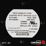 ECOFIT Backward-curved centrifugal EC (ECM) fan (M17-A5 / RREuG9 220x45R)
