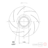 Rosenberg Plug fan with back-curved impeller.  DKHR 400-4SW.123.5FA (Model N63-40041)