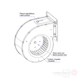 ECOFIT Centrifugal EC Fan /energy-saving ECM fan. GREuG9 120x62R (Model P47-A3)