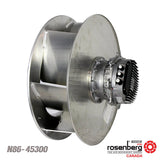 Rosenberg's EC-Plug Fan with backward curved impeller. (ECM)  Type: GKHR 450-CIB.140.6IF IE Article-No.: N86-45300. Size 450 mm.