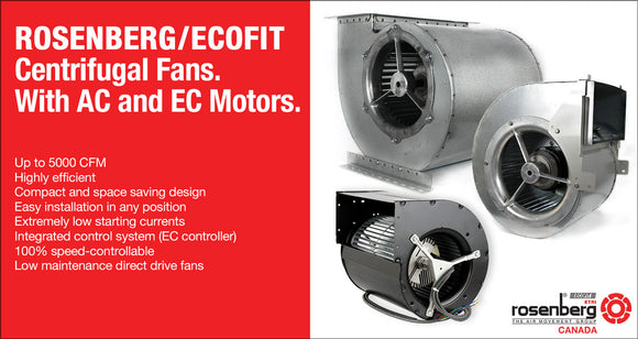 Rosenberg and ECOFIT centrifugal fans/blowers