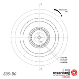 ECOFIT Backward curved centrifugal AC fan with aluminum impeller (E05-B0 / 2RREu45 250x56R (115V)