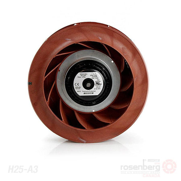 ECOFIT Backward-curved AC Fan, 2RREuB3 180x35R (Model H25-A3)