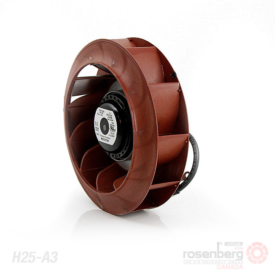 Rosenberg Canada: ECOFIT Backward-curved fan, 180 mm.