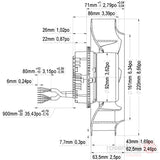 ECOFIT Backward-curved EC (ECM) Fan, RREuG9 220x43R (Model U24-D5)