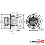 Rosenberg Plug EC / ECM fan with backward-curved impeller. GKHR 280-CIB.090.5FA IE (Model N86-28308)