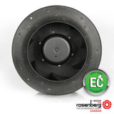 Rosenberg Plug EC / ECM fan with backward-curved impeller. GKHR 400-CIE.125.5HF (Model N42-40000)