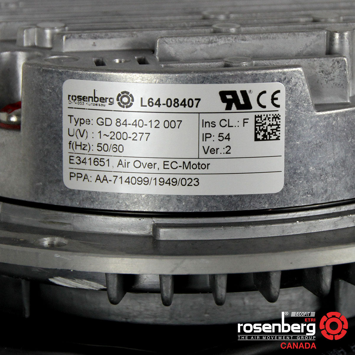 Ecm Plug Fans Rosenberg Plug EC / ECM fan with backward-curved impeller. GKHR 315-CI ...