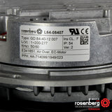 Rosenberg Plug EC / ECM fan with backward-curved impeller. GKHR 315-CIE.088.4EA IE (Model N42-31503)