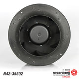 Rosenberg's EC-Plug Fan with backward-curved impeller Type: GKHR 355-CIE.112.5FA Article-No.: N42-35502