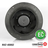 Rosenberg's EC-Plug Fan with backward-curved impeller. Type: GKHR 400-CIE.125.5HF. Article-No.: N42-40002