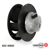 Rosenberg's EC-Plug Fan with backward-curved impeller. Type: GKHR 400-CIE.125.5HF. Article-No.: N42-40002