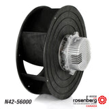 Rosenberg's EC-Plug Fan with backward-curved impeller. Type: GKHR 560-CIE.175.6IF. Article-No.: N42-56000