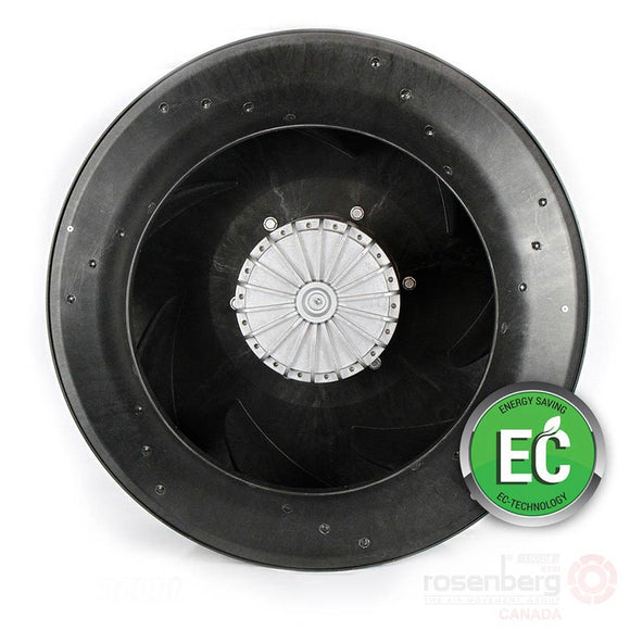 Rosenberg Plug EC / ECM fan with backward-curved impeller. GKHR 500-CIE.154.6IF (Model N42-50011)