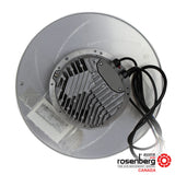 Rosenberg Plug EC / ECM fan with backward-curved impeller. GKHR 355-CIB.112.6FF IE (Model N86-35801)