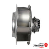 Rosenberg Plug EC / ECM fan with backward-curved impeller. GKHR 355-CIB.112.6FF IE (Model N86-35803)