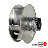 Rosenberg Plug EC / ECM fan with backward-curved impeller. GKHR 355-CIB.112.6FF IE (Model N86-35803)