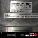 Rosenberg Plug EC / ECM fan with backward-curved impeller. GKHR 400-CIE.125.5HF (Model N42-40000)
