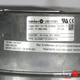 Rosenberg Plug EC / ECM fan with backward-curved impeller. GKHR 450-CIE.136.5HF (Model N42-45000)
