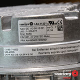 Rosenberg Plug EC / ECM fan with backward-curved impeller. GKHR 400-CIB.125.5FA IE (Model N86-40305)