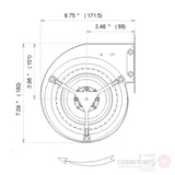 ECOFIT Centrifugal AC Blower. 2GDSu25 133x190R (Model C50-B3)