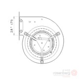 ECOFIT Centrifugal AC Blower. 2GDSu25 133x190R (Model C50-B3)