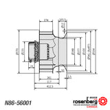 Rosenberg Plug EC / ECM fan with backward-curved impeller. GKHR 560-CIW.174.6IF (Model N86-56001)